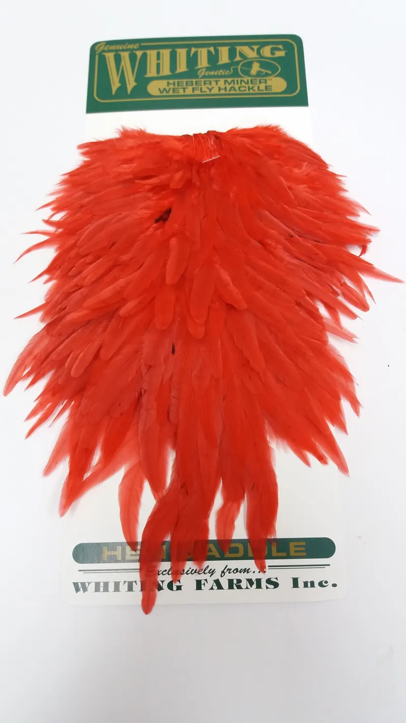 Whiting Exclusive Hebert Miner Hen Saddle in Intense Red